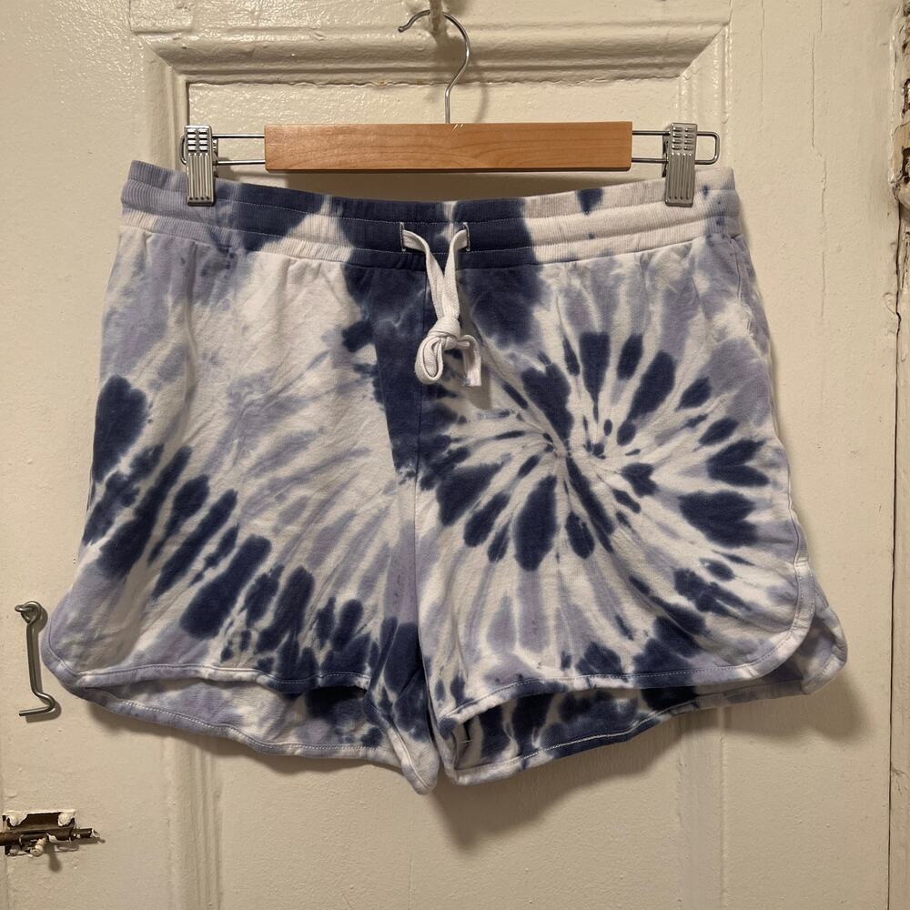 June and Delancey Drawstring Waist Tie Dye Shorts Size L